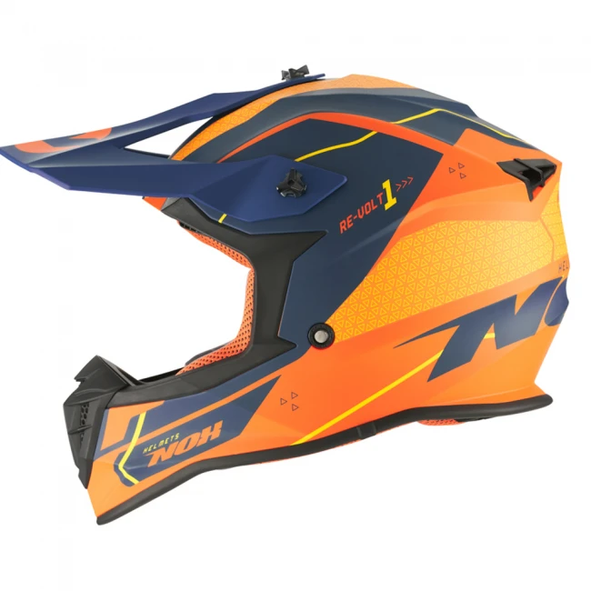 Кацига Nox N633 Revolt Matt Navy Blue / Orange - Image 2