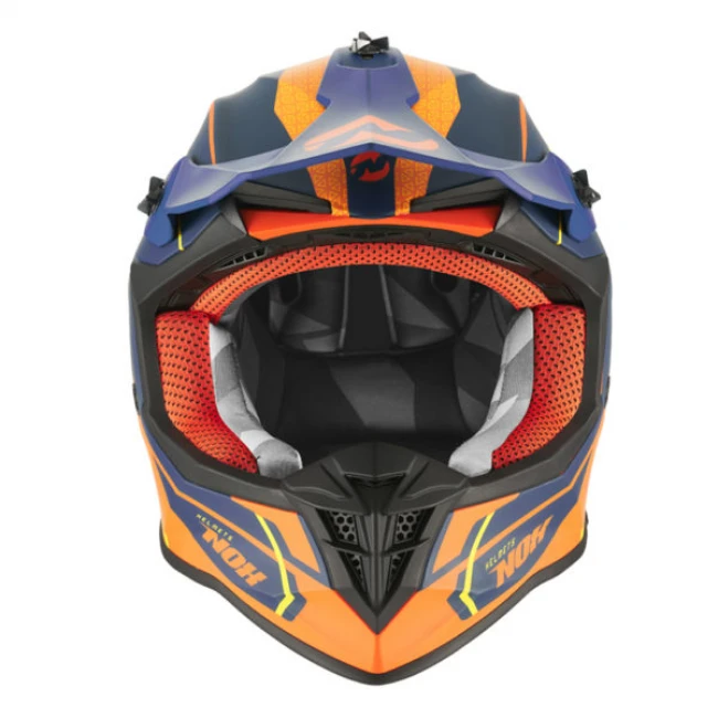 Кацига Nox N633 Revolt Matt Navy Blue / Orange